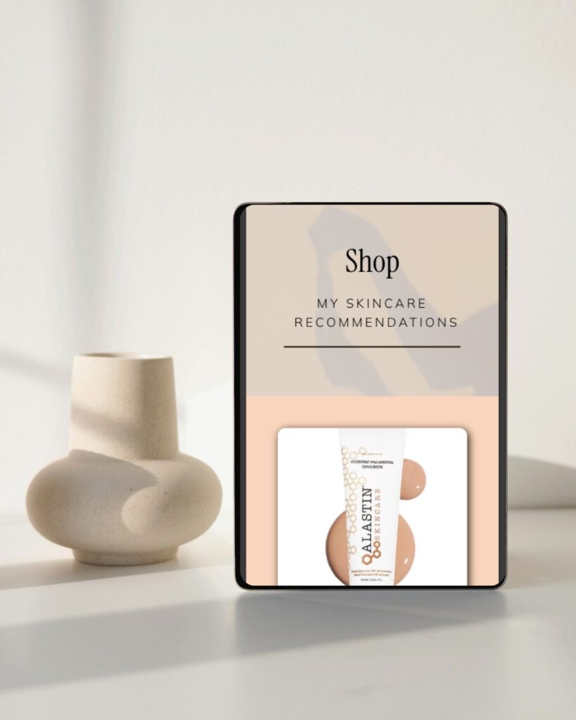 vase and ipad mockup with Showit beauty shop webpage